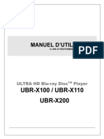 UBR X100 X110 X200 Manuel Utilisateur FR EU