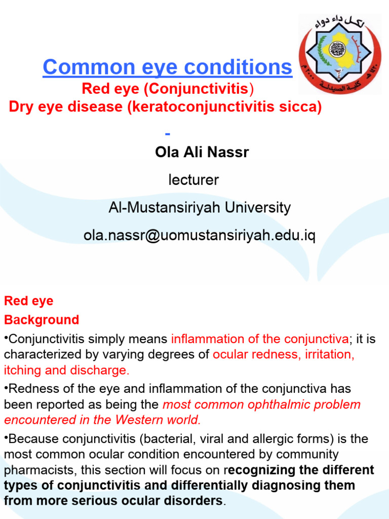 Common Eye Conditions Pdf Glaucoma Contact Lens