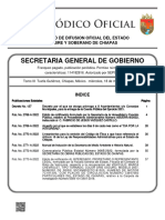 Secretaria General de Gobierno: Organo de Difusion Oficial Del Estado Libre Y Soberano de Chiapas