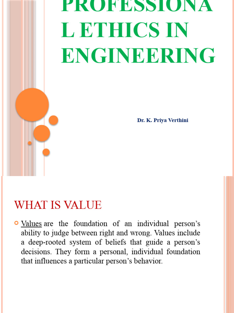 Engineering Ethics and Values Explained | PDF | Morality | Integrity