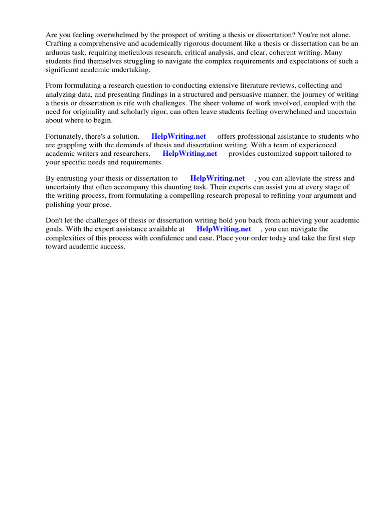 Thesis and Dissertation Writing Help | PDF | Thesis | Cognition
