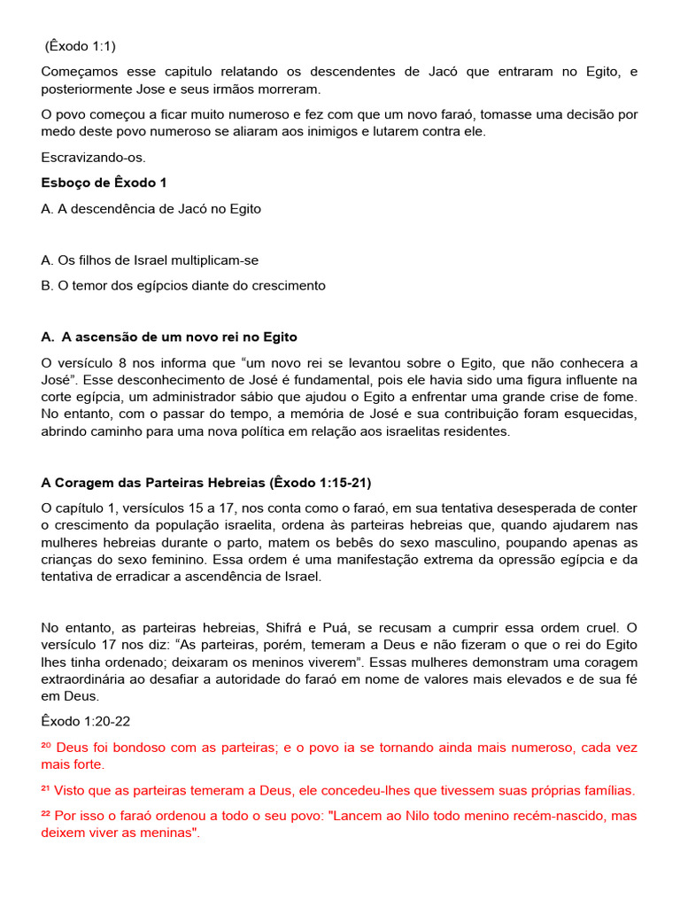 Resumo Do Resumo De Exôdo Pdf Livro Do êxodo Os Dez Mandamentos