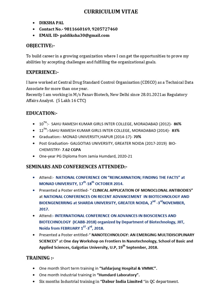 Diksha+Resume+(1) | PDF