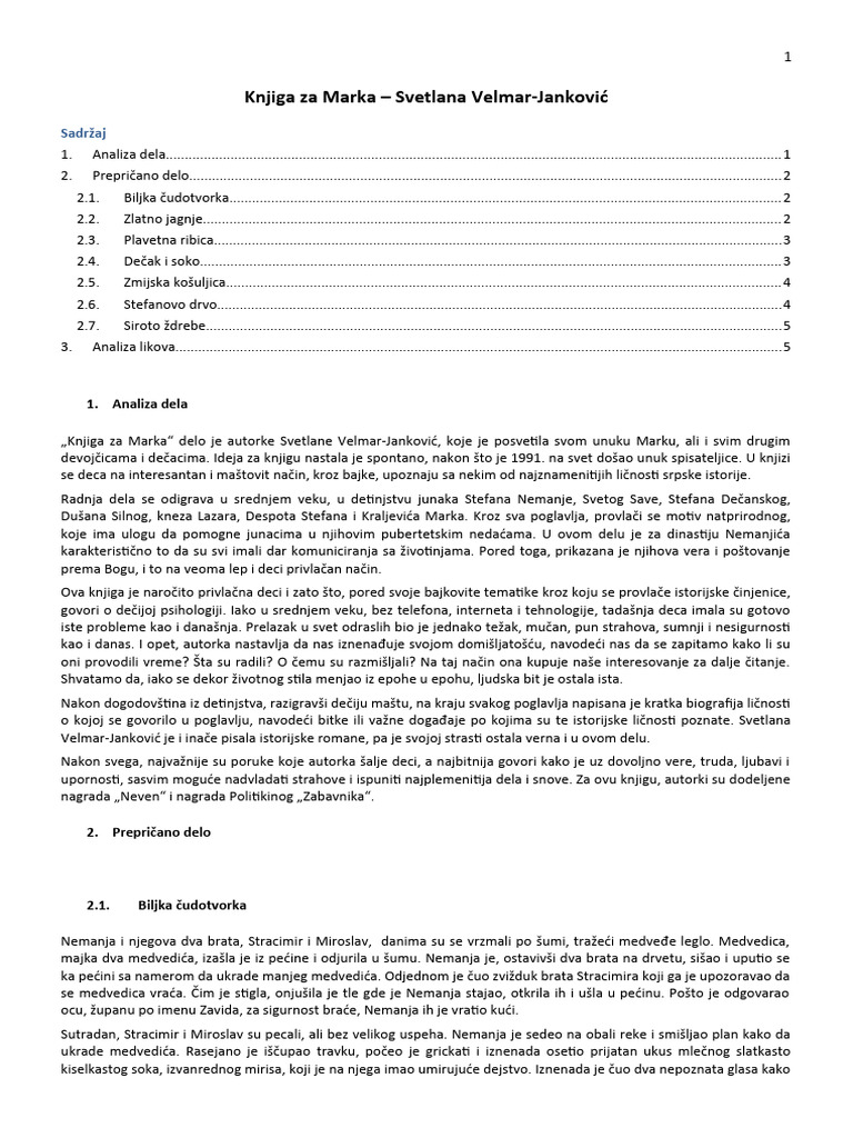 Knjiga za Marka | PDF