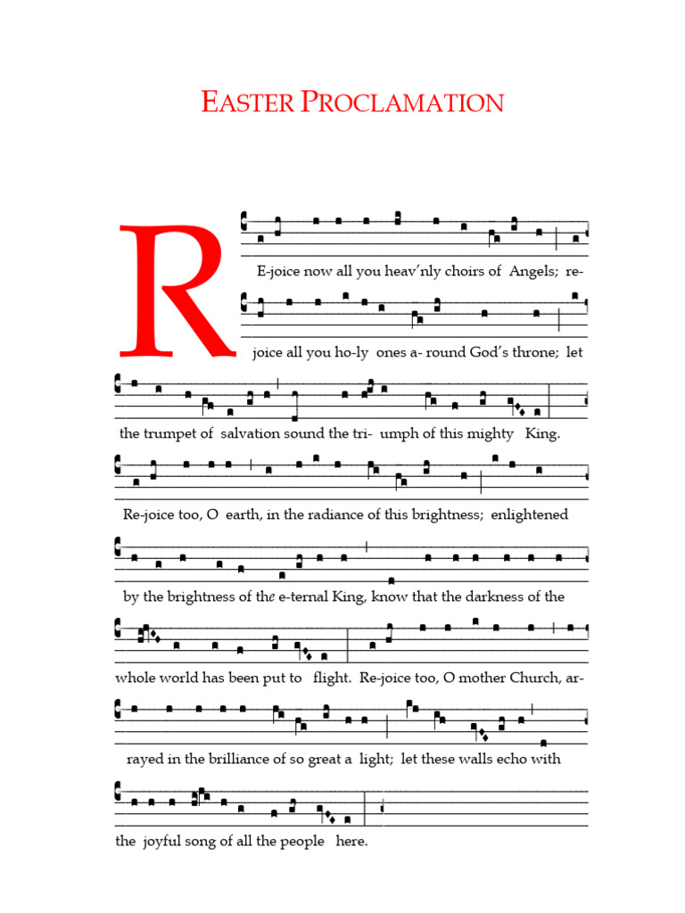 Easter Proclamation Text | PDF | Catholic Liturgy | Christian Worship ...