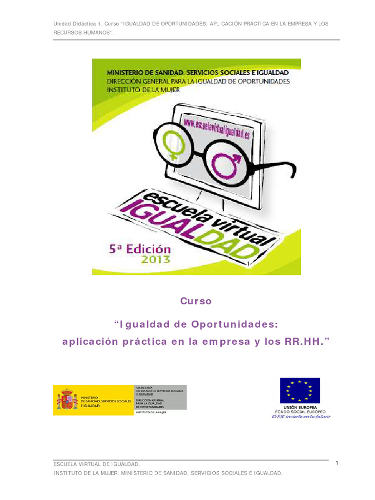 Igualdad de Oportunidades en Recursos Humanos | PDF