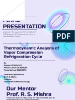 Thermodynamic Analysis On VC Refrigeration Cycle