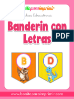 Banderin Con Letras Del Abecedario - Bonitoparai11111mprimir