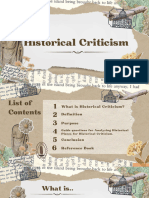 Historical Criticism Compressed
