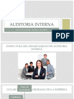 Presentación Estructura Del Departamento de Auditoria Interna