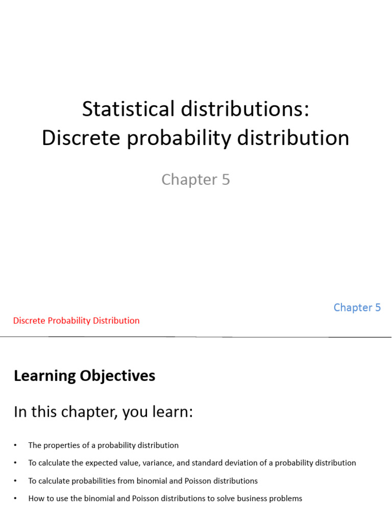 Chapter 5 1 Pdf Probability Distribution Random Variable