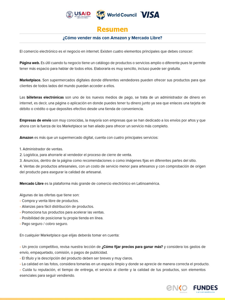 Guía para Vender en Amazon y Mercado Libre | PDF | Comercio electrónico ...
