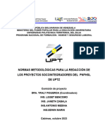 Normas Metodológicas para La Redacción de Los Proyectos Socointegradores Del PNFHSL de UPTZ