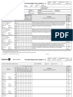 Provincial Report Card, Grades 9 - 12