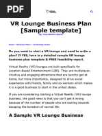 VR Lounge Business Plan (Sample Template) - ProfitableVenture