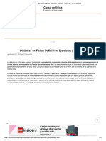 Dinámica en Física - Definición, Ejercicios y Fórmulas - Curso de Física