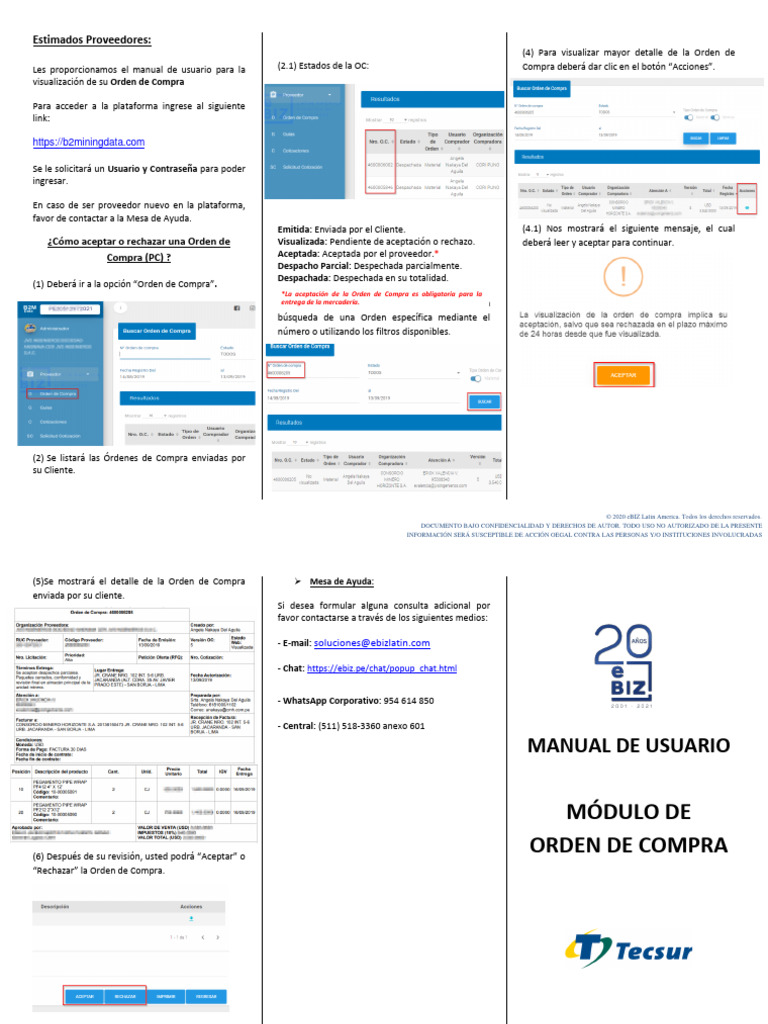 Manual de Usuario: Orden de Compra | PDF | Red mundial | Internet y web