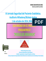 III Jornada Seguridad Paciente Psiquiátrico Osakidetza