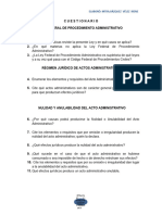 Cuestionario - Ley Federal de Procedimiento Administrativo-Preguntas 1-21