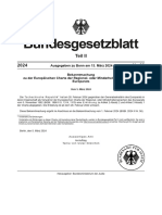 Bekanntmachung Zu Der Europäischen Charta Der Regional - Oder Minderheitensprachen Des Europarats