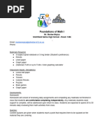 Foundations of Math 1 Syllabus