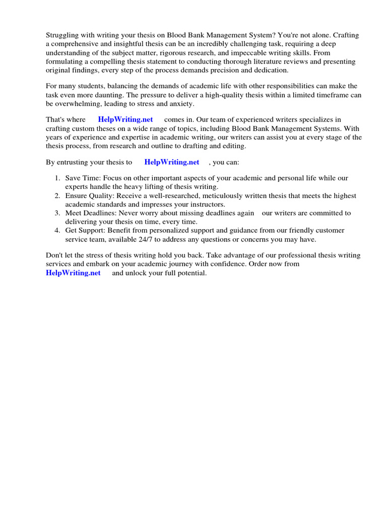 Blood bank management system thesis pdf use case information science