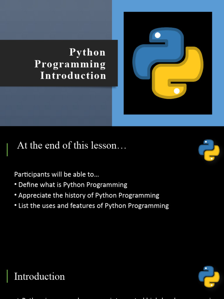 Student Module 1 Python Programming Intro | PDF | Python (Programming ...