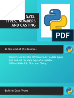 3 Data Types and Numbers