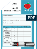 6to Grado - Bloque 3 Examen