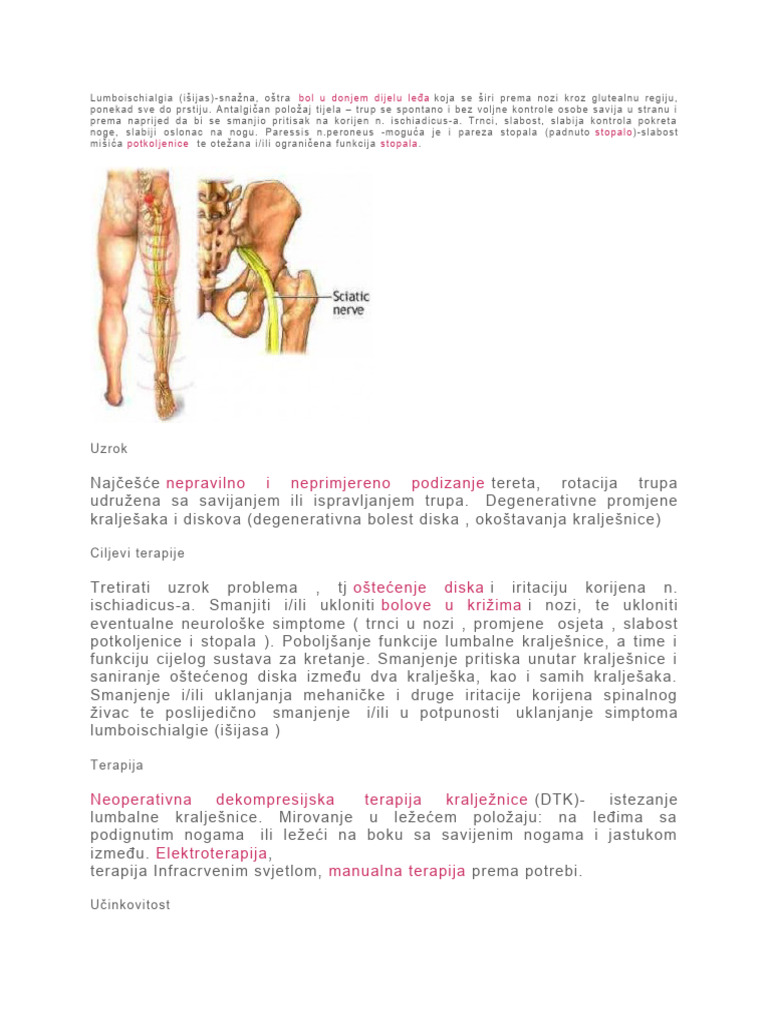 Lumboischialgia | PDF
