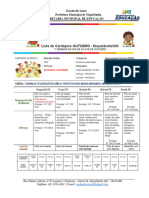 CARDÁPIO ALMOÇO OUTUBRO - CMEIs BARTOLOMEU - CRIANÇA FELIZ, PROFESSORA MARIA MIRANDA, MENINO JESUS