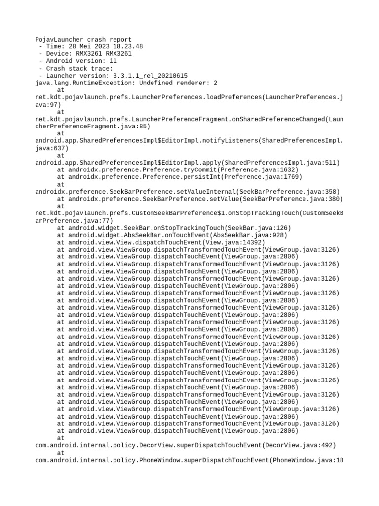 PojavLauncher Crash Report Analysis | PDF | Android (Operating System ...