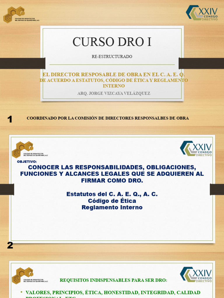 Curso DRO: Responsabilidades y Ética | PDF | Comisión Europea | Arquitecto