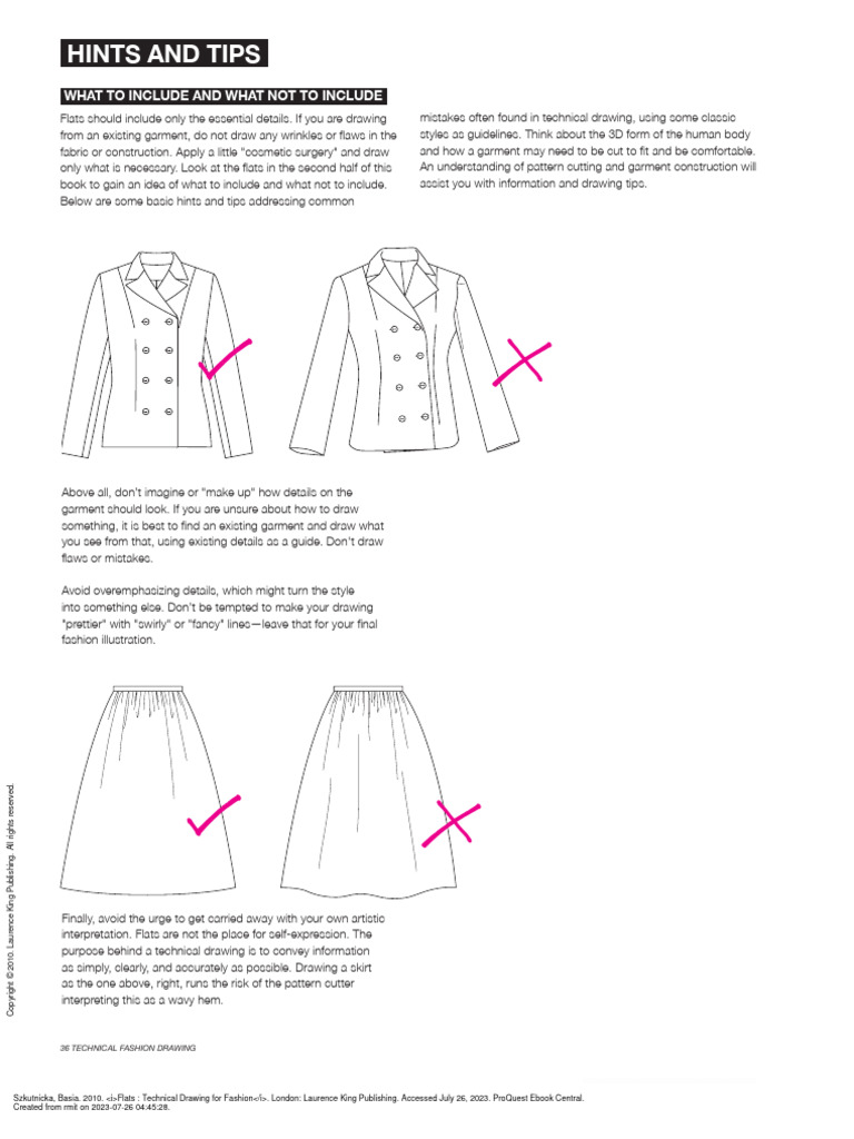 Flats Technical Drawing For Fashion (Part One Technical Fashion