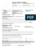 Employee Write Up Form 19