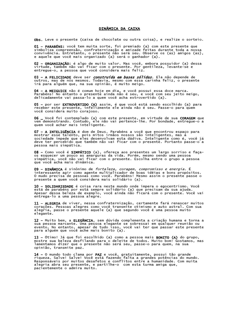 Dinâmica Projeto De Vida Pdf Beleza