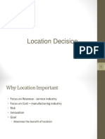 Location Decision - Teaching Note