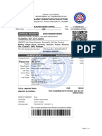 Plate No: 991VIY: Official Receipt