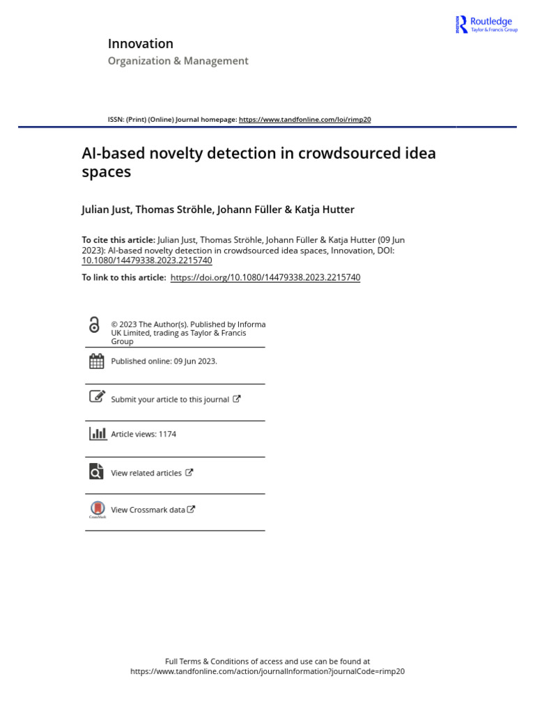 AI Novelty Detection in Crowdsourced Ideas | PDF | Artificial ...