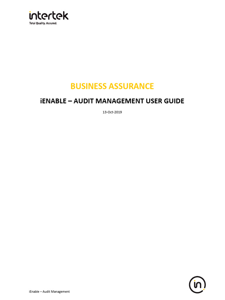 iEnable Audit Management User Guide | PDF | Online And Offline | Login