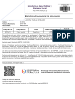 Certificado Electrónico Internacional de Vacunación: Ministerio de Salud Pública y Bienestar Social
