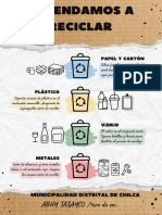Flyer Cartel de Reciclaje Informativo Papel Rasgado Marrón y Blanco