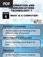 ICT 7 LESSON 1 What Is A Computer