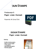 Dizajn Stampe - Predavanje 6