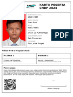 Kartu Peserta SNBP 2024: 424012927 Yuan Amir 0061296971 Sman 10 Purworejo Kab. Purworejo Prov. Jawa Tengah