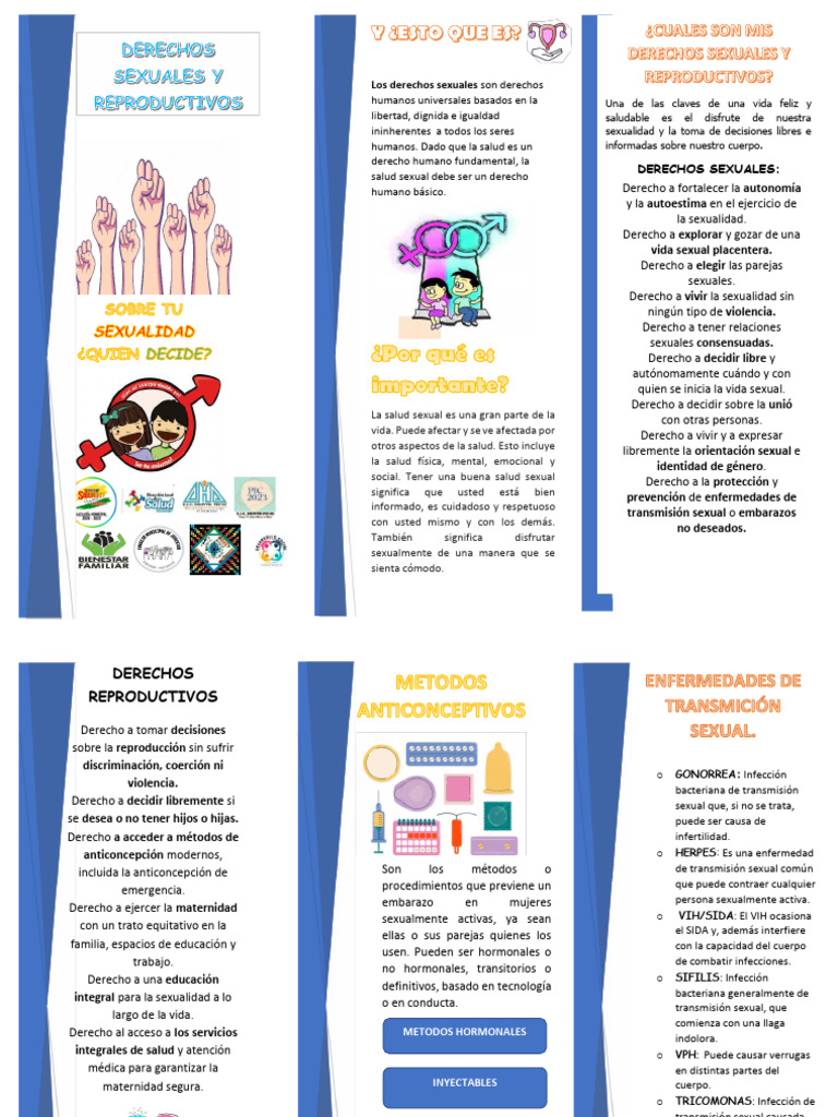 Folleto Derechos Sexuales y Reproductivos 2023 | PDF | Control de la ...