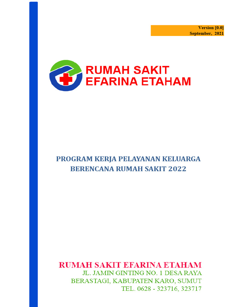 Program KB Rumah Sakit Efarina 2022 | PDF