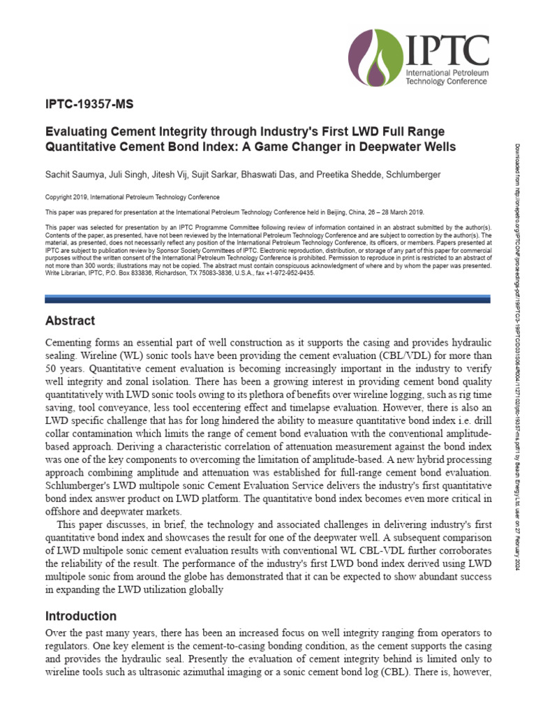 Evaluating cement integrity through industry s first lwd full range