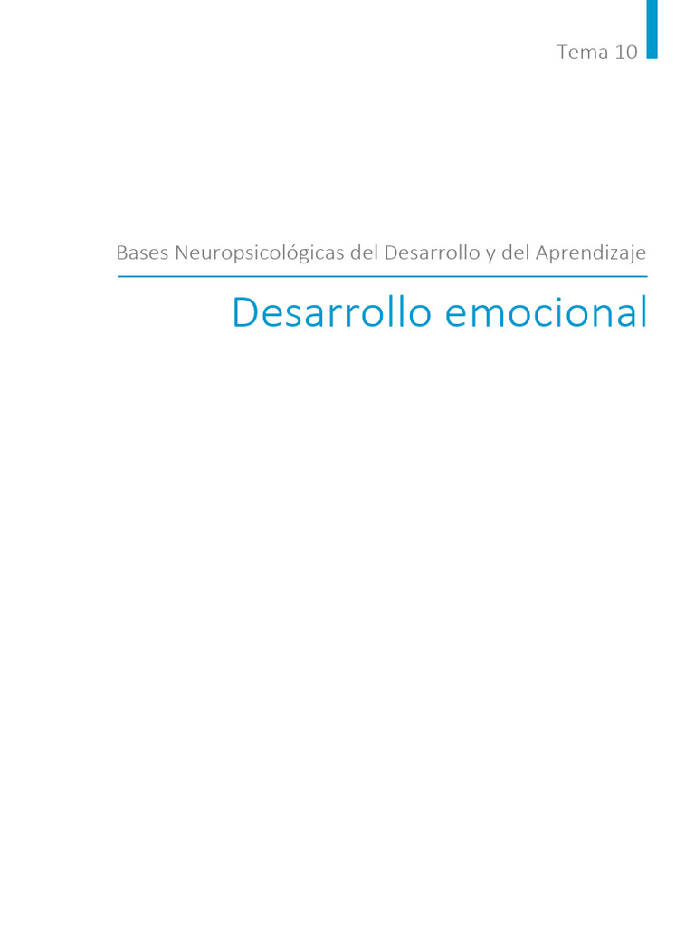 Desarrollo Emocional en Infancia y Adolescencia | PDF | Las emociones ...