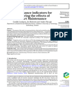 Performance Indicators For Measuring The Effects of Smart Maintenance